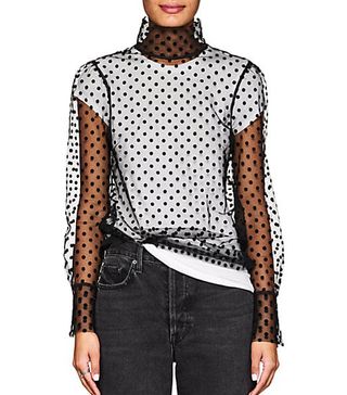 Officine Generale + Jade Swiss Dot Tulle Blouse