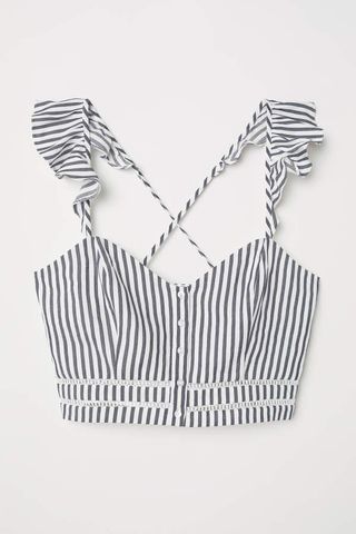 H&M + Bustier With Ruffles