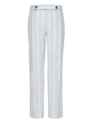 Banana Republic + Avery Straight-Fit Stretch Linen-Cotton Stripe Pants