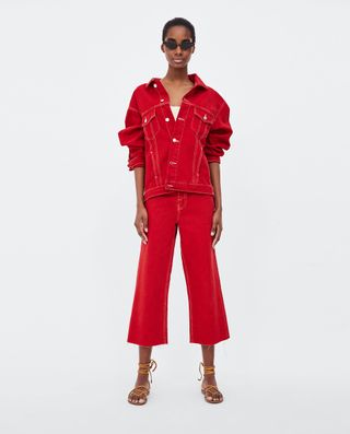 Zara + Colored Denim Jacket