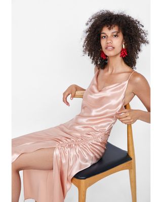 Zara + Draped Lingerie-Style Dress