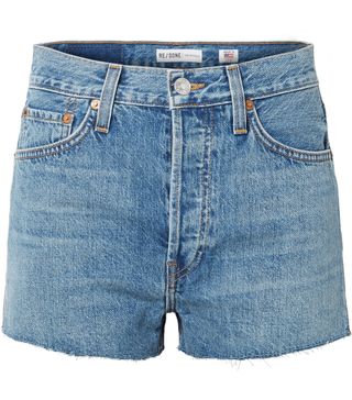 Re/Done + The Short Frayed Denim Shorts