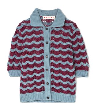 Marni + Crocheted Wool-Blend Cardigan