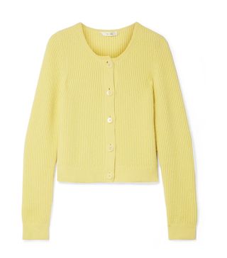 The Row + Loulou Ribbed Cashmere Cardigan