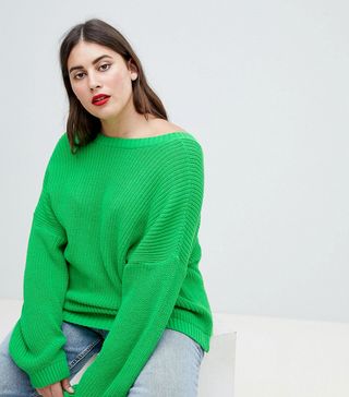 ASOS Curve + Sweater With V Back