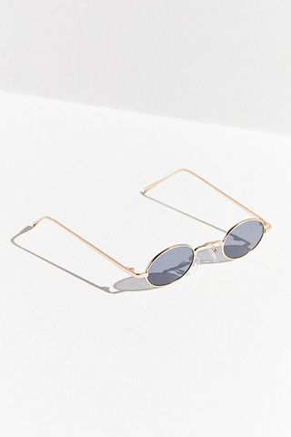 Urban Outfitters + Sel Slim Oval Metal Sunglasses