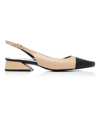Yuul Yie + Two-Tone Leather Slingback Pumps