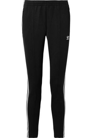 Adidas Originals + Striped Satin-Jersey Track Pants