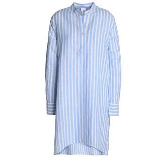 Iris 
Ink + Striped Linen and Cotton-Blend Mini Shirtdress