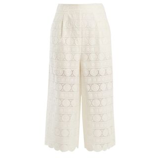 Zimmermann + Kali Daisy-Embroidered Wide-Leg Cotton Culottes