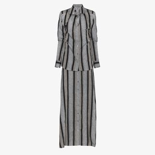 Y/Project + Striped Linen Maxi Dress
