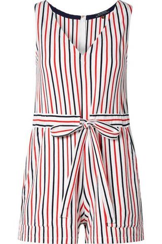 MDS Stripes + Amanda Striped Cotton-Jersey Playsuit
