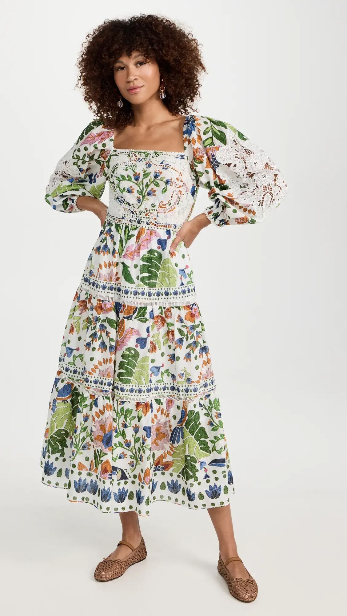 blue floral mini dress Long Sleeve Size:L-14 白 Shop All I.AM.GIA -