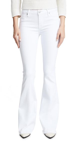 Hudson Jeans + Mia Mid Rise White Jeans