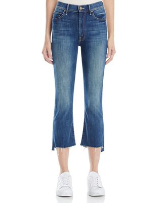 Mother + Insider Crop Step Fray Jeans
