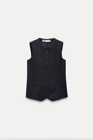 Zara + Buttoned Vest ZW Collection