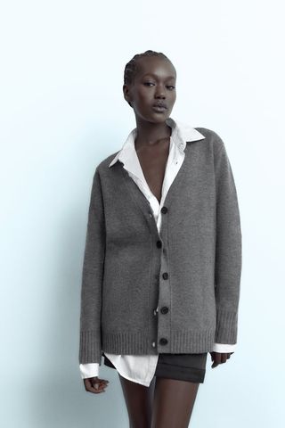 Zara + Basic Knit Cardigan