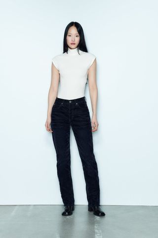 Zara + Stretch Cotton Bodysuit