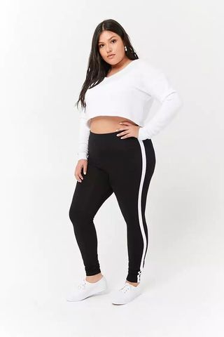 Forever 21 + Plus Size Contrast Striped Leggings