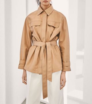 Massimo Dutti + Leather Safari Jacket