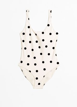 & Other Stories + Dotted Scoop Back Swimsuit