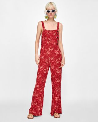 Zara + Print Jumpsuit