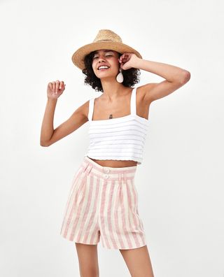 Zara + Striped Shorts