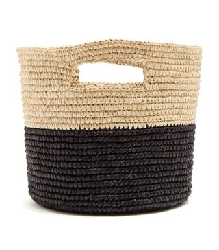 Sensi Studio + Bi-Colour Toquilla-Straw Basket Bag