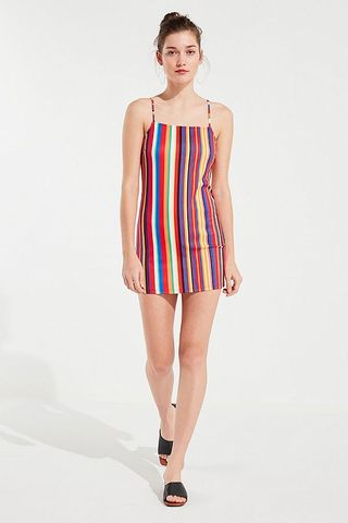 Urban Outfitters + Rainbow Striped Mini Dress