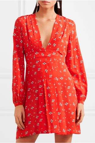 Rixo London + Harper Floral-Print Silk Crepe de Chine Mini Dress