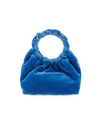 The Row + Double Circle Small Velvet Handbag