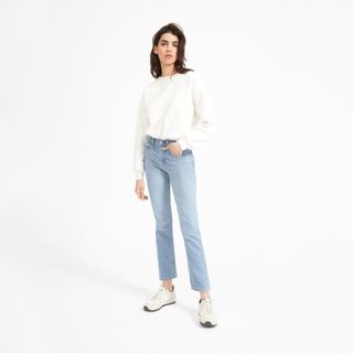 Everlane + Cheeky Straight Jean in Sky Blue