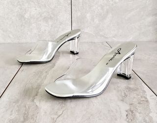 CornerNess + 90's Silver Clear Lucite Sandal