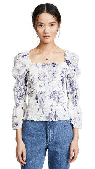 Cinq à Sept + Adelaide Inky Floral Top