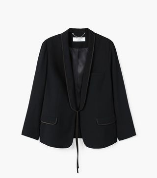 Violeta by Mango + Satin Trim Blazer