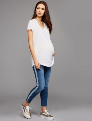 7 for All Mankind + Ankle Skinny Maternity Jeans