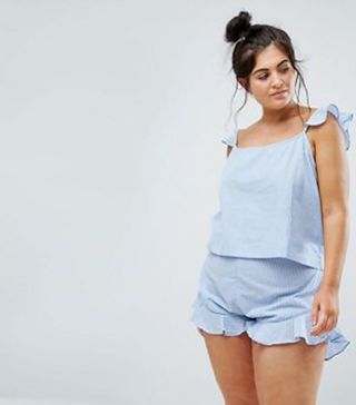 Asos Curve + Ruffle Cami & Short Pajama Set