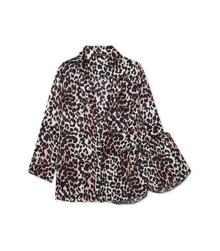 Love Stories + Leopard-Print Satin Pajama Set
