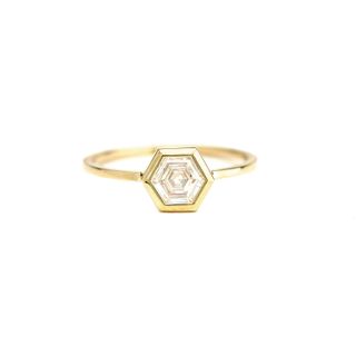 Grace Lee + Hex Step Cut Diamond Ring