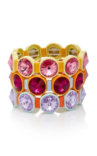 Roxanne Assoulin + Set of Three Technicolor Crystal Bracelets