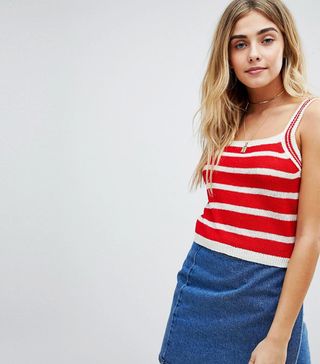 ASOS + Honey Punch Cami Top in Stripe Knit