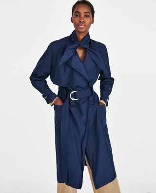 Zara + Trench Coat With Bow