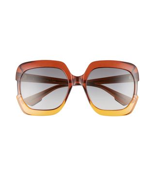Dior + Gaia 58Mm Square Sunglasses