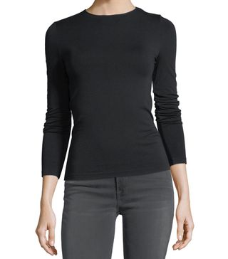 Wolford + Crewneck Long-Sleeve Jersey Top
