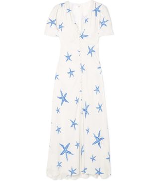 Rixo London + Jade Printed Chiffon Midi Dress