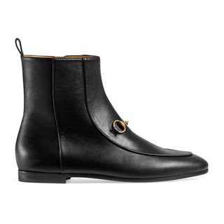 Gucci + Jordaan Leather Ankle Boots
