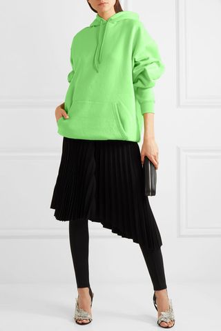 Balenciaga + Oversized Cotton-Blend Jersey Hooded Top