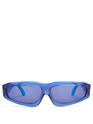 Marques' Almeida + Transparent Angular-Frame Acetate Sunglasses
