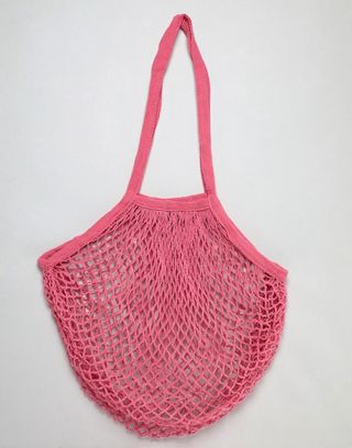 Bershka + Net Carry Bag in Pink