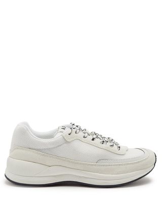 A.P.C. + Running Suede-Panel Mesh Trainers